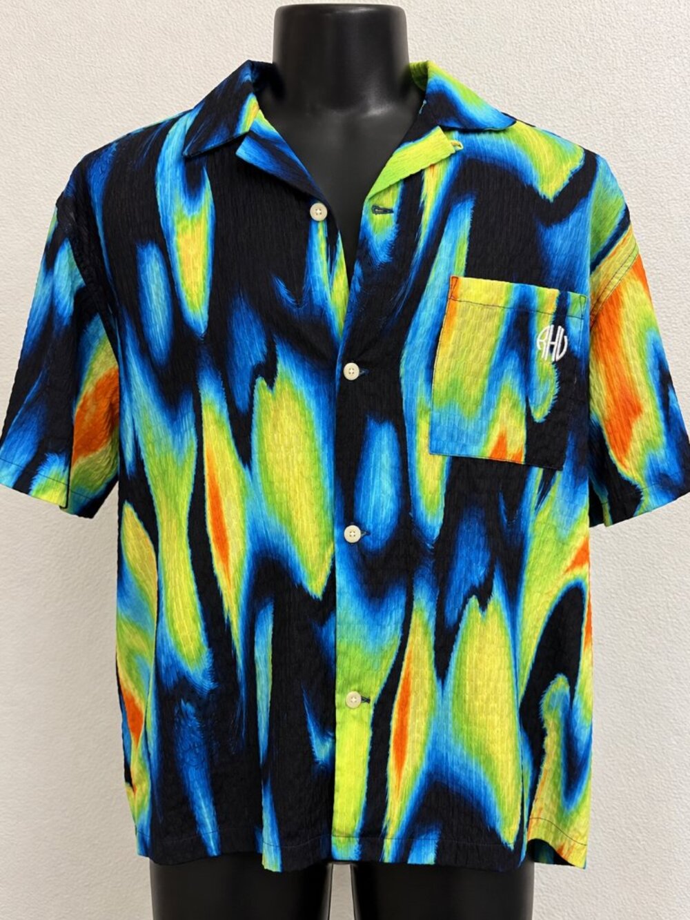 ZARA x RHUIGI Abstract Resort Shirt Men’s XL Fit Tagged M Multicolor